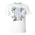 Children's 6 Years Birthday Robot And Technology T-Shirt