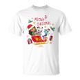 Dreamworks Gabby's Dollhouse Meowy Christmas Sleigh Blue T-Shirt