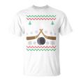 Happy Hockeydays Ice Hockey Fan Ugly Christmas Sweater T-Shirt