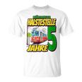 Ich Bin 5 Straßenbahnen Straßenbahn Children's Birthday Party T-Shirt