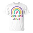 Kinder Schulkind 2025 Mädchen Regenbogen Einschulung 2025 Mädchen T-Shirt