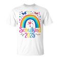 Kinder Schulkind 2025 Regenbogen Mädchen Einschulung 2025 Mädchen T-Shirt