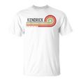 I Love Kendrick Personalizado Retro Sunset Primer Nombre Camiseta unisex