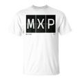 Mxp Milan It Italien Retro Flughafen Code Weltreisender Raglan T-Shirt