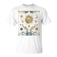 Mystical Snake Moon And Sun Tarot Card Crystals T-Shirt