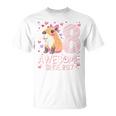 Niños Regalos De Capibara De 8 Años Para Niñas Fiesta De 8 Cumpleaños Camiseta unisex