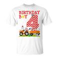 Niños Tractor Farming 4Th Birthday Boy's Camiseta unisex