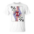 Playing Card Lady Queen Cross Card Costume Fancy Dress Groups T-Shirt