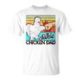 Retro Silkie Chicken Dad Farmer Silky Chickens T-Shirt