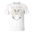 Rock And Roll Guitarraintage Rock Music Manga Larga Camiseta unisex