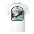 Ski Saalbach Retrointage Style Saalbach Skiing Gray T-Shirt