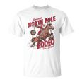 Vintage North Pole Rodeo Cowboy Santa Country Christmas T-Shirt