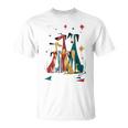 Vintage Retro Mid-Century Long Neck Dogs 50S 60S Style T-Shirt