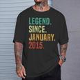 10 Years Old Legend Since January 2015 10Th Birthday T-Shirt Gifts for Him