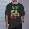 10 Years Old Legend Since March 2015 10Th Birthday T-Shirt Gifts for Him