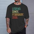17 Years Old Legend Since February 2008 17Th Birthday T-Shirt Gifts for Him