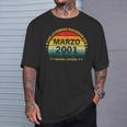24 Años Cumpleañosintage Nacido En Marzo 2001 Camiseta unisex Regalos para él