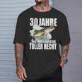 30 Jahre Und Noch Ein Toller Hecht Angler Birthday T-Shirt Geschenke für Ihn