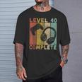 40 Geburtstag Männer Gamer Level 40 Complete T-Shirt Geschenke für Ihn
