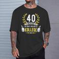 40 Jahre Dienst College Service Anniversary Company Anniversary Decorative T-Shirt Geschenke für Ihn