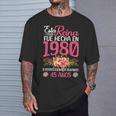 45 Años Regalo De Cumpleaños Hecha En 1980 45 Años Camiseta unisex Regalos para él