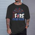 4th Of July Little Firecracker Toddler Outfit Patriotic Kids T-Shirt Gifts for Him