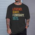 50 Years Old Legend Since February 1975 Retro 50Th Birthday T-Shirt Gifts for Him