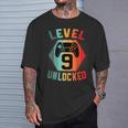 9 Años Cumpleaños Regalo GamerLevel 9 Unlocked Camiseta unisex Regalos para él
