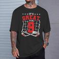 9Th Birthday Hockey Lovers It's Great To Be 9 Years Old T-Shirt Gifts for Him