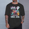 9Th Birthdayideo Game Level 9 Unlockedideo Player Boys T-Shirt Geschenke für Ihn