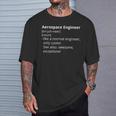 Aerospace Engineer Definition Description Camiseta unisex Regalos para él