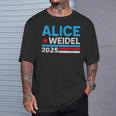 Alice Weidel Fan Item German Chancellor 2025 Alice Weidel Blue T-Shirt Geschenke für Ihn