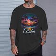 Aloha Hawaii The Hawaiian Island Palm Beach Maui Kauai T-Shirt Geschenke für Ihn