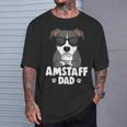 American Staffordshire Terrier Amstaff Papa Dog T-Shirt Geschenke für Ihn