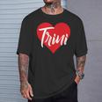 Amo A Trini Primer Nombre Yo Corazón Camiseta unisex Regalos para él