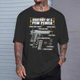 Anatomy Of A Pew Pewer Pistol 9 Mm Sports Shooting T-Shirt Geschenke für Ihn