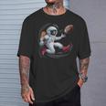 Astronaut Playing Football Vintage Space Football T-Shirt Gifts for Him