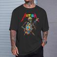 Autism Skeleton Guitar Player Rock Music Autism Awareness T-Shirt Gifts for Him