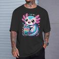 Axolotl Boba Tea Kawaii Neko Japanese Bubble Tea For Girls T-Shirt Gifts for Him