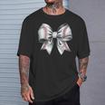 Baseball Bow For Baseball Mom Girls T-Shirt Gifts for Him