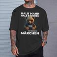 Bear Half Man Half Bear Fairy Tale Partner T-Shirt Geschenke für Ihn