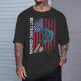 Best Fishing Canne À Pêche Avec Drapeau Américain T-Shirt Cadeaux pour lui