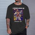 Bjj Legends Never Die Bjj Gi Brasileño Jiu Jitsu Camiseta unisex Regalos para él