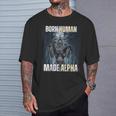 Born Human Made Alpha Cool Sigma Alpha Wolf Meme T-Shirt Gifts for Him