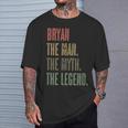 Bryan The Man The Myth The Legend Mythos Legend Name T-Shirt Geschenke für Ihn