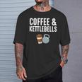 Café Y Pesas Rusas Gimnasio Fitness Entrenamiento Kettlebell Camiseta unisex Regalos para él