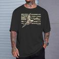 Camo Patriotic Mallard Duck Camouflage Flying Duck Hunting T-Shirt Gifts for Him