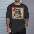 Cat Ramen Japanese Samurai Kawaii Cat Anime Girls Boys T-Shirt Gifts for Him