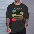 Chicago Concert Rock Music Festival Guitarras Illinois Band Il Cuello Camiseta unisex Regalos para él