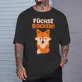 Children's With Fox Rocks Red Fox Pack T-Shirt Geschenke für Ihn